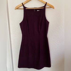 Vintage 90s strappy mini dress in deep burgundy